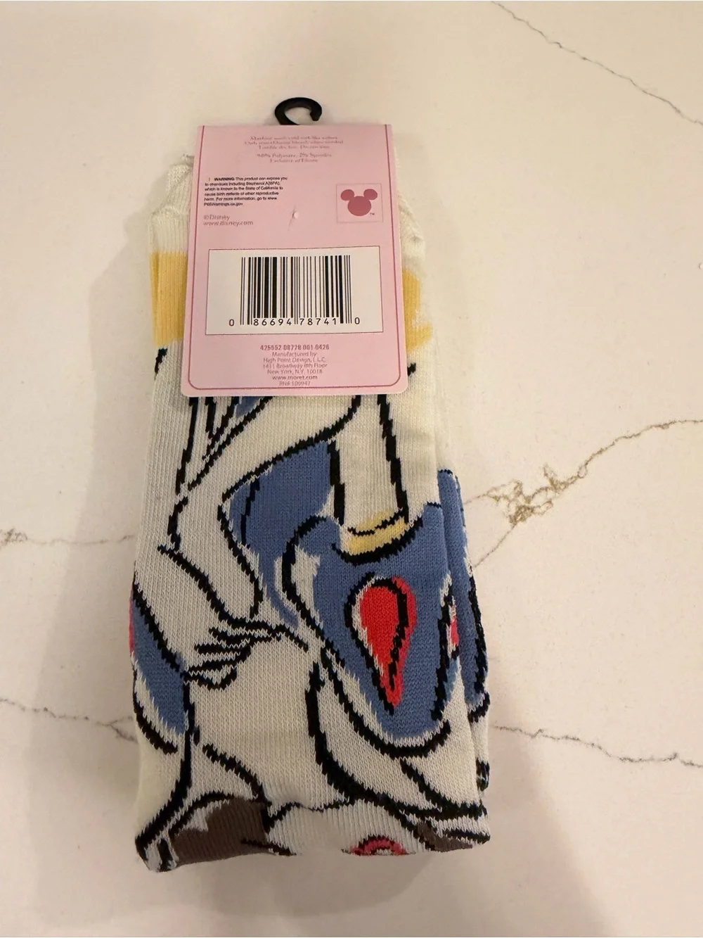 NWT Disney Princess Snow White Crew Socks - Shoe Size 4-10 (Sock Size 9-11)